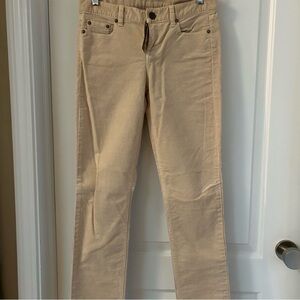 J. Crew Beige Corduroy Matchstick Pants